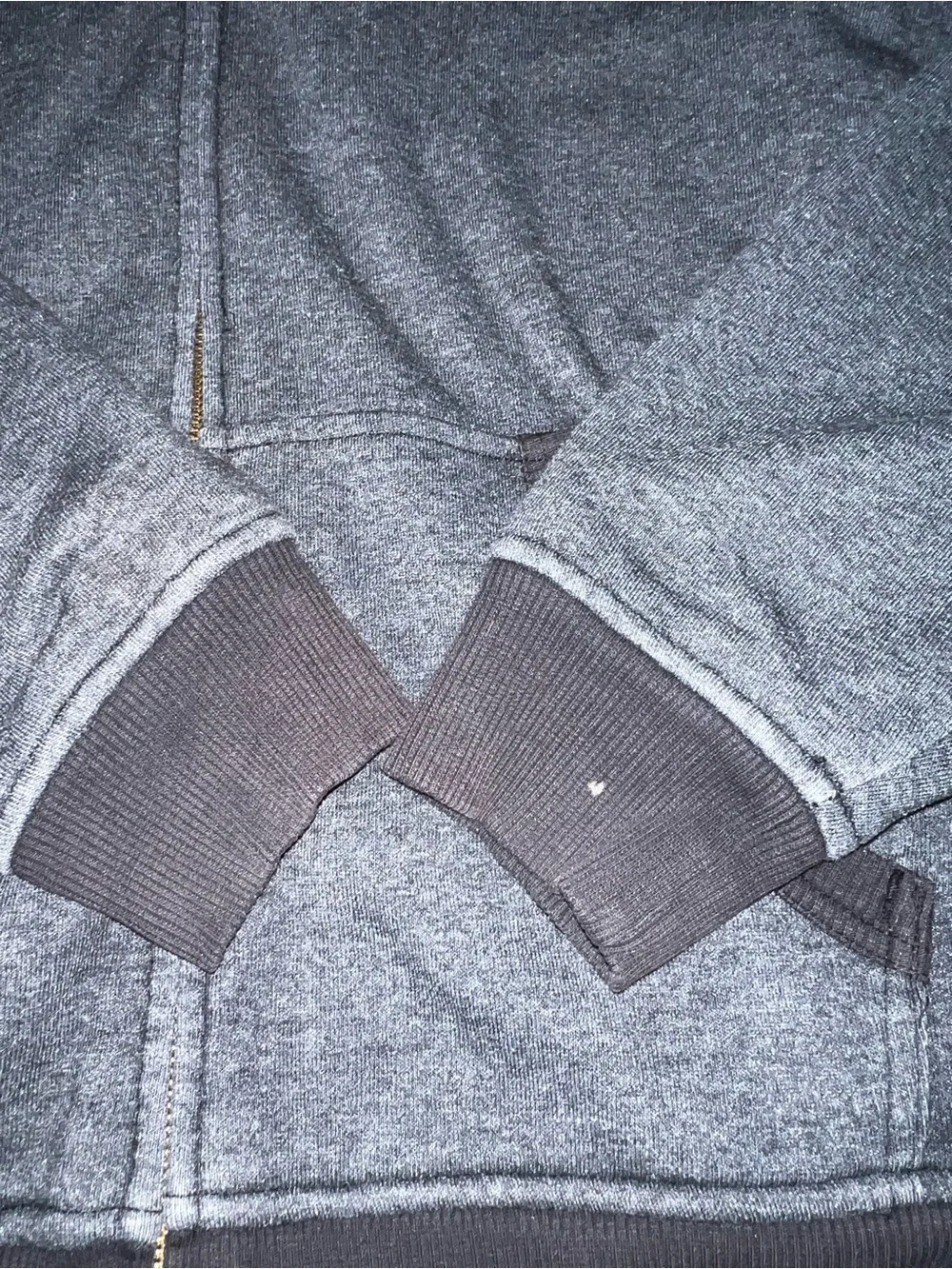 Men's Charcoal Hooded Zip-Up Jacket with Sherpa Lining